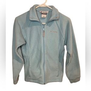 Columbia Sportswear Company ZIP UP Fleece Jacket Youth Size 10-12 Light‎ Blue